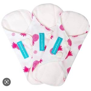 Charlie banana feminine pads super+ hot pineapple 3 pack